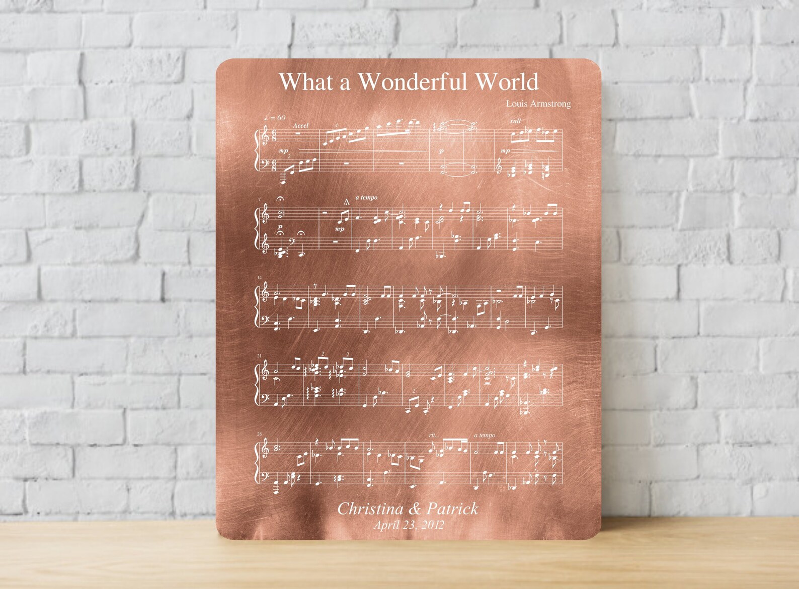 Sheet Music Anniversary Gift 7th Year of Marriage Gift for Etsy