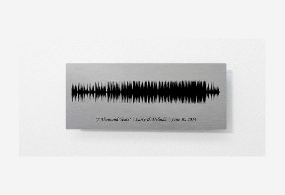 10 Year Anniversary Gift for Him Sound Wave Art Tin Anniversary 10th  Anniversary Gifts for Men 