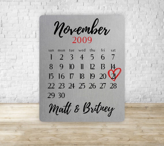 Buy 10th Tin Anniversary Gift, 10 Years Together Print, Tenth Year Calendar  Engagement Gift for Husband & Wife, Custom Date Print, Year Calendar Online  in India - Etsy
