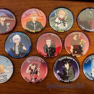 Kingdom Hearts 2.25&quot; Pins For Tired Individuals