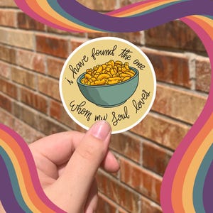 Macaroni and Cheese Sticker: Funny Food Lover Decal