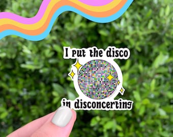 Disco Ball Sticker | Funny Wordplay, Alt Queer Humor Vinyl Decal