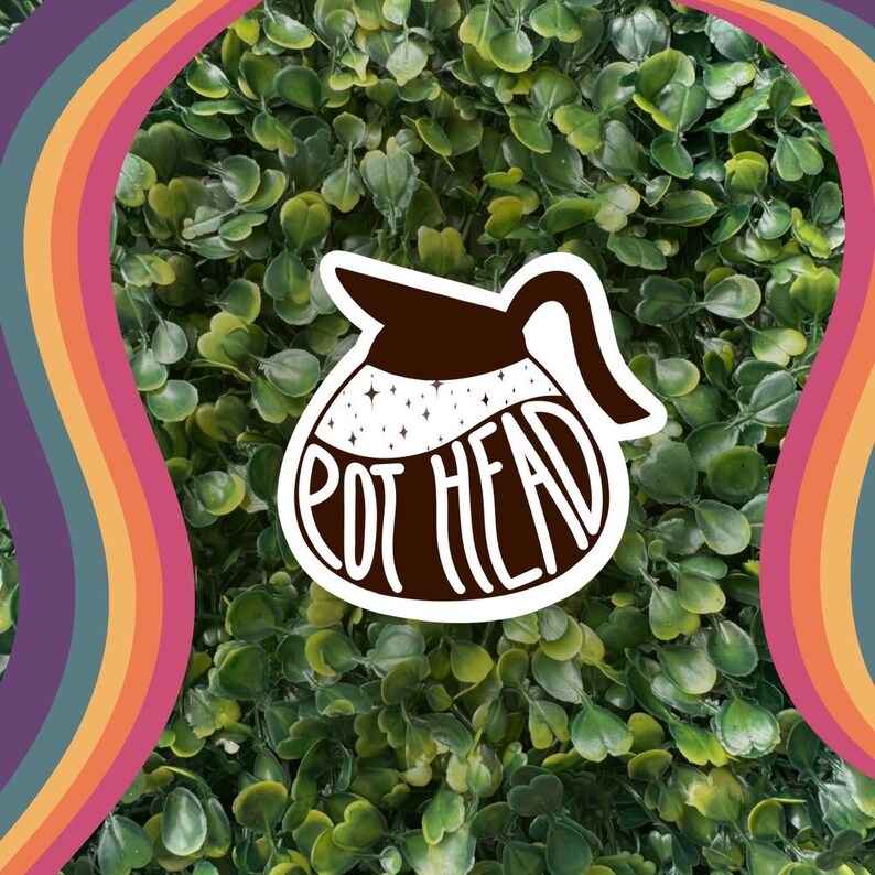 Pot Head Coffee Decal - Caffeine Addict Vinyl Sticker image 7