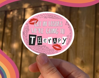 Mean Girls Parody Sticker: Therapy Humor, Mental Health Awareness
