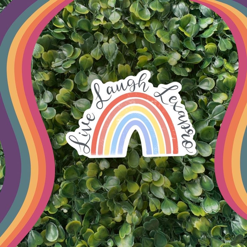 Live Laugh Lexapro Rainbow Sticker: Mental Health Humor Decal image 5
