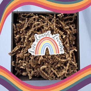 Live Laugh Lexapro Rainbow Sticker: Mental Health Humor Decal image 6