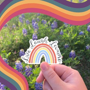 Live Laugh Lexapro Rainbow Sticker: Mental Health Humor Decal image 7