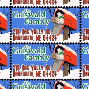 Merry Christmas! - Custom Return Address Labels - Gummed and Perforated like classic stamps.