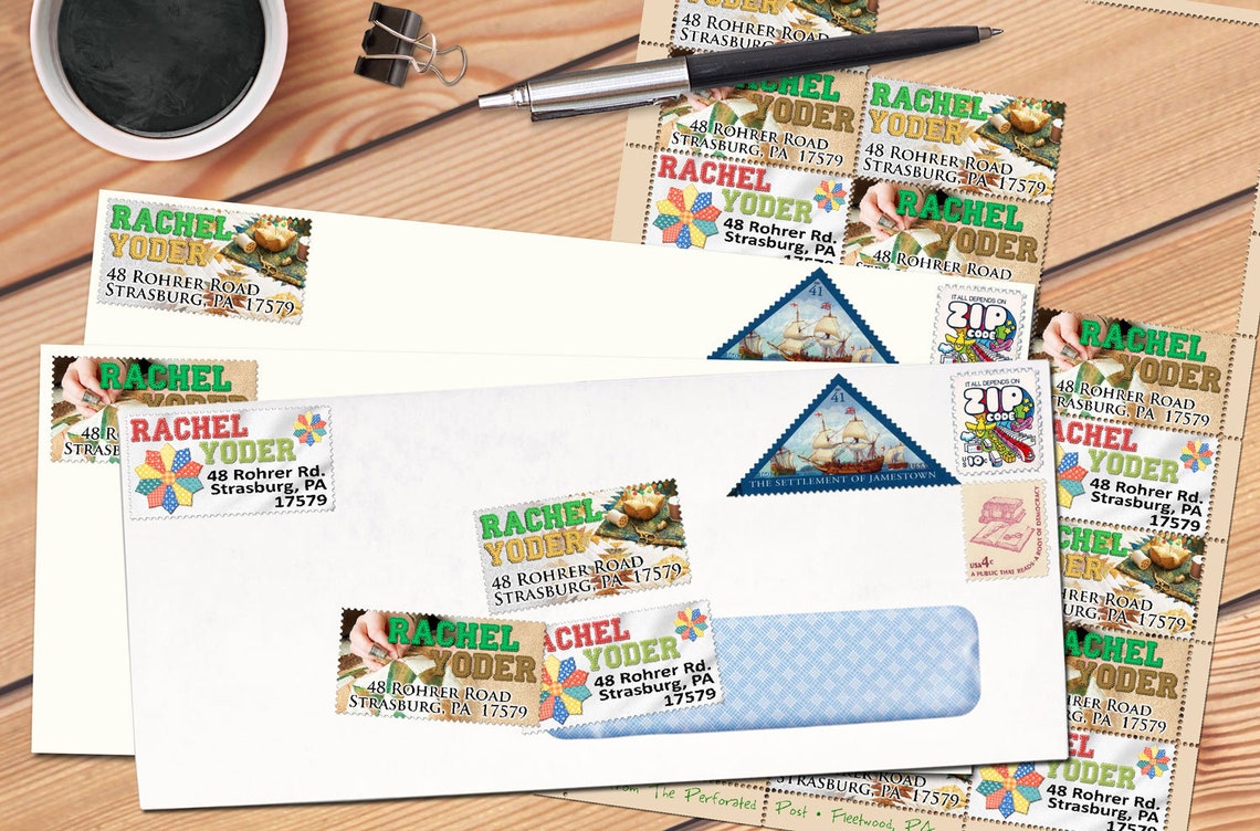 Quilting Custom Return Address Labels Gummed and Etsy