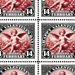 Alles Liebe zum Valentinstag!!! - Briefe verschicken! Künstlerstempel/Siegel auf Gummiertes Papier und Lochperforiert