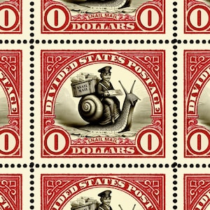 SPEICHERN Sie unsere Post #4 - Briefmarken! - Briefe verschicken! Künstlerstempel/Siegel auf Gummiertes Papier und Lochperforiert
