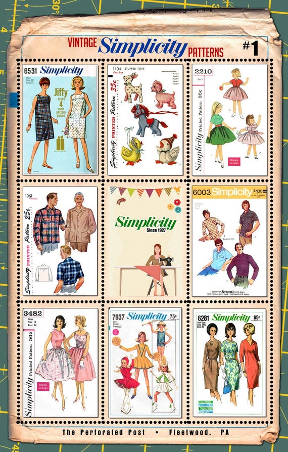 A Tribute to Simplicity Sewing Patterns No. 1 | Etsy