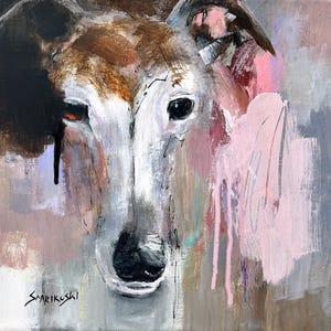 Abstract Greyhound Giclée Print:  Galgo Espanol Wall Art