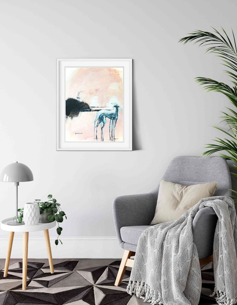 Greyhound Abstract Art Print: Galgo Espanol Giclée Fine Art - Etsy