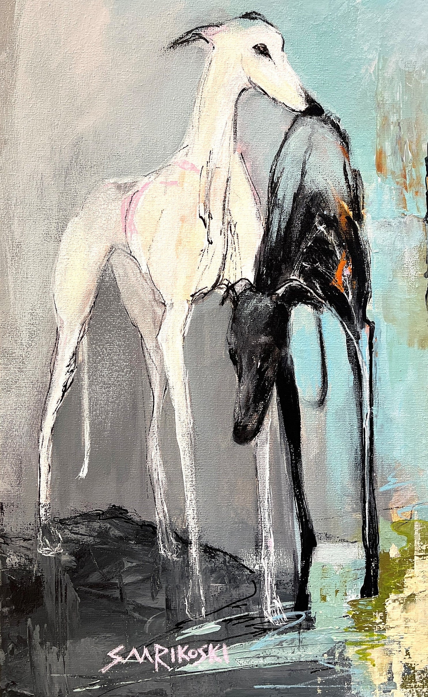Greyhound Abstract Giclée Art Print: Galgo Espanol Sighthound Gift - Etsy