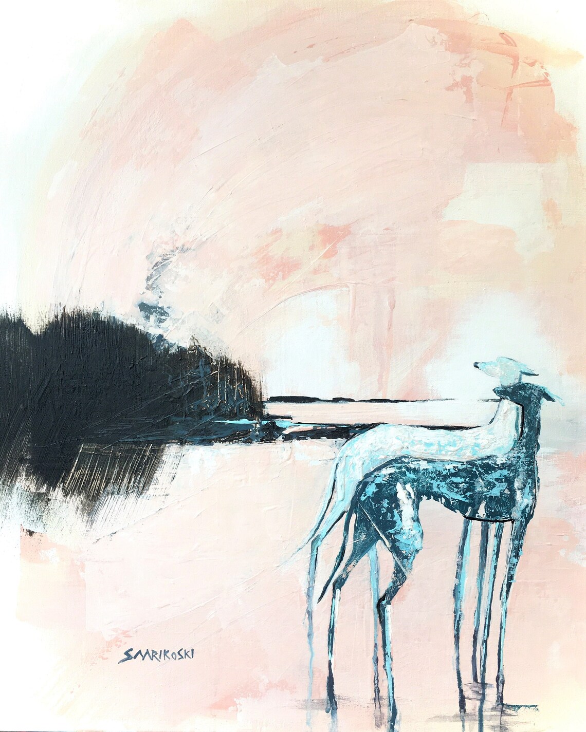 Greyhound Abstract Art Print: Galgo Espanol Giclée Fine Art - Etsy