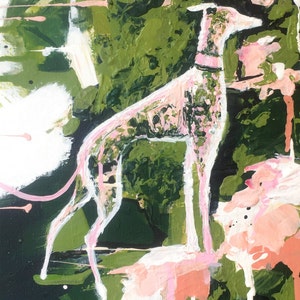 Greyhound Abstract Art Print: Whippet Birthday Gift for Her - Etsy