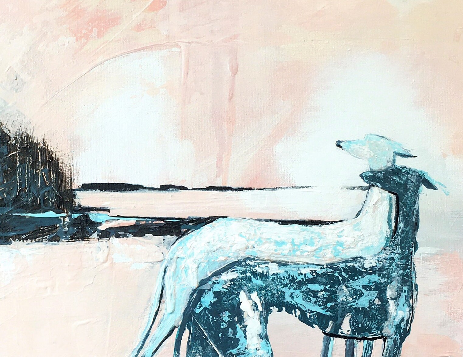 Greyhound Abstract Art Print: Galgo Espanol Giclée Fine Art - Etsy
