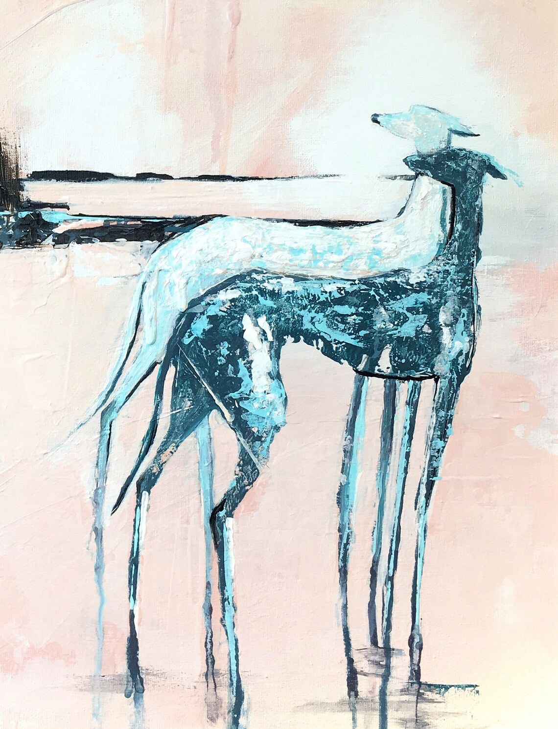 Greyhound Abstract Art Print: Galgo Espanol Giclée Fine Art - Etsy