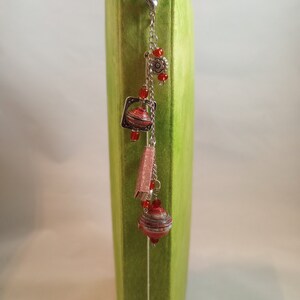 Small Red Faux Vintage Mini Book Dangle