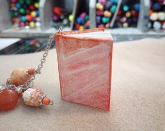 Plain Orange Mini Book Dangle
