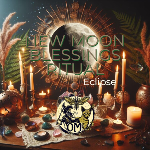 Closed ** New Moon April 8th * eclipse * blessings ritual - new beginnings and setting intentions manifest moon ritual