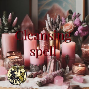 Cleansing Spell Candle: Witchcraft Ritual Photos, Card Reading (Digital)