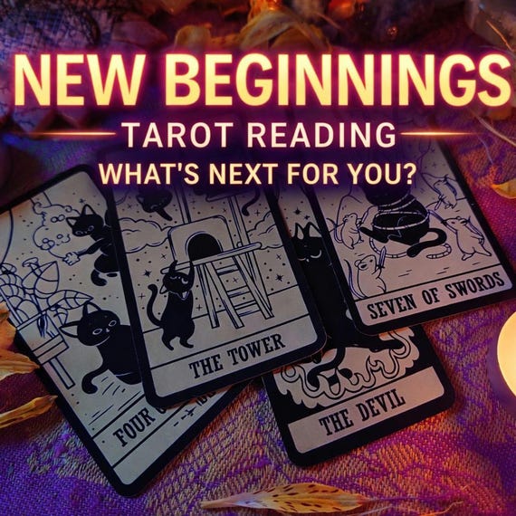 New Beginnings Tarot Reading, Future Guidance, Personal Growth (Digital Service)