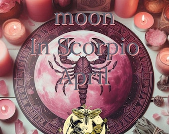 Pink Full Moon April 23th/24th 2024 in Scorpio - manifesting ~ new opportunities ~ blessings ritual - photos