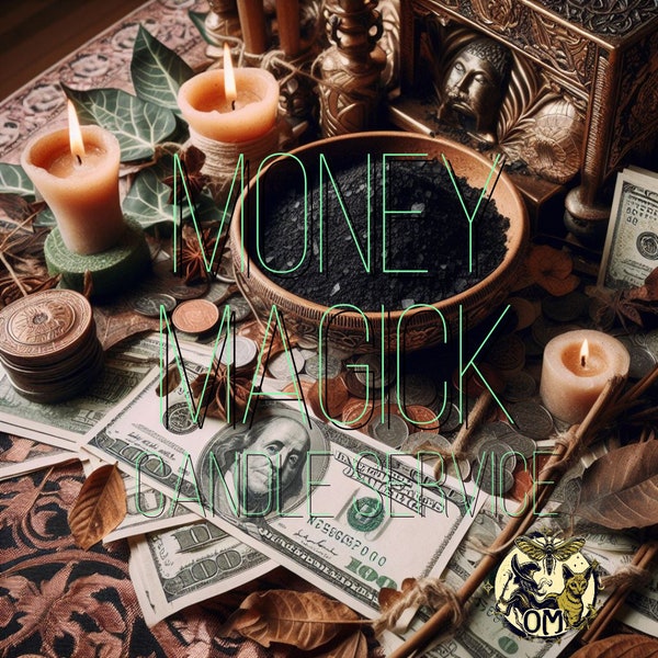 Money money magic spell candle - within 12-24 hours - photos are affirmations digital download