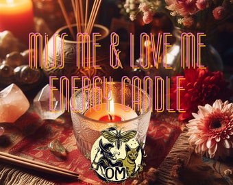 Love me and Miss me energy candle - photos and affirmations within 12-24hour