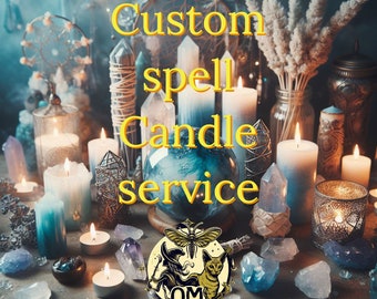 CUSTOM Handcrafted Ritual Candle with Personalized Intention | Spiritual Support & Guidance ( Digital download tarot card )