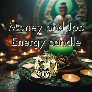 Świeca energetyczna pieniędzy i kariery - pomoc w pracy, godzinach i pieniądzach