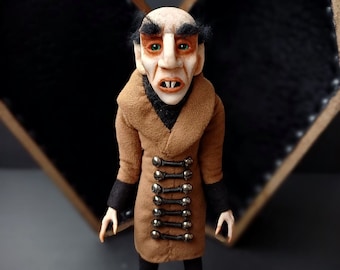 Nosferatu Horror doll, Gothic Vampire doll, Halloween Decor, Classic Horror Decor , Count Orlok, Classic Monsters