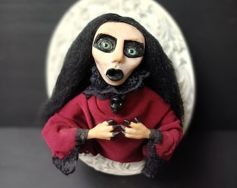 Haunted doll, Ghost Ooak Doll, Gothic Home Decor, Creepy Art, Halloween Decor