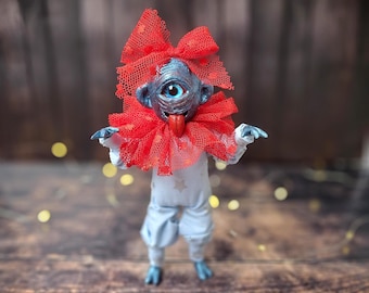 Muñeca artística Yokai de Bakezori hecha a mano: pieza única de colección