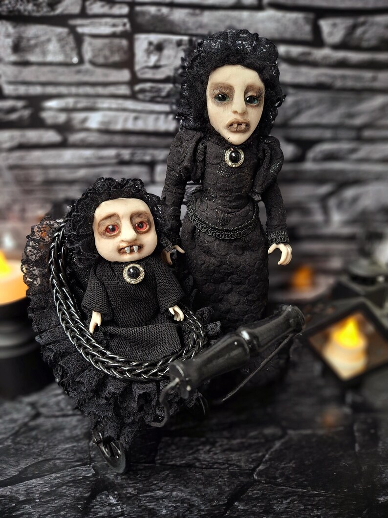 Haunting Vampire Art Doll - Gothic Decor & Unique Gift - Etsy