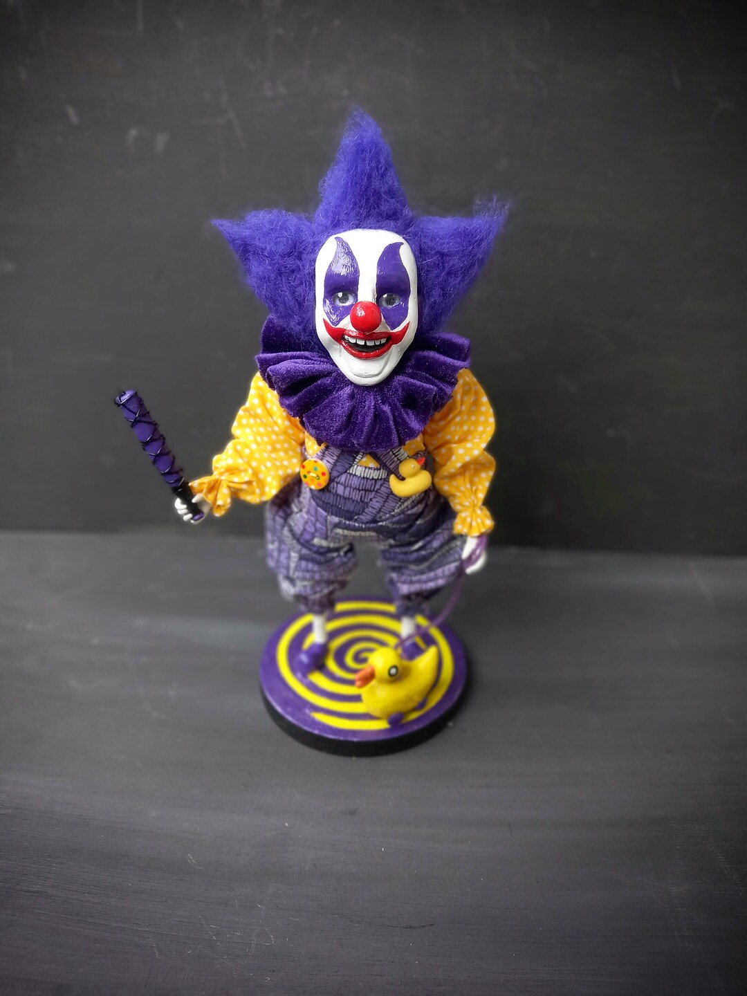 Creepy Clown Doll Scary Clown Figurine Freak Show Dark Etsy