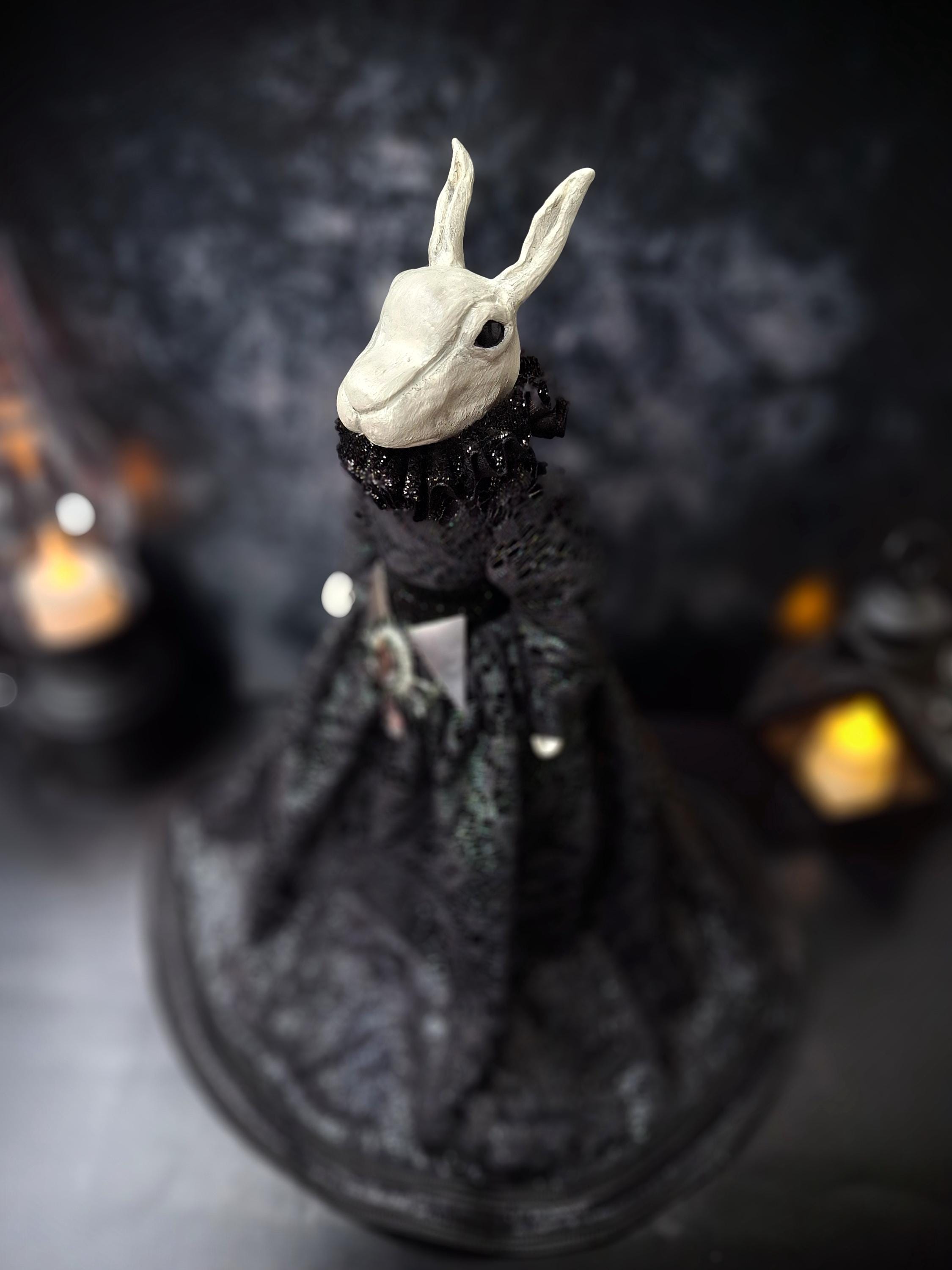 Gothic Rabbit Art Doll | Whimsical Dark Decor - Etsy
