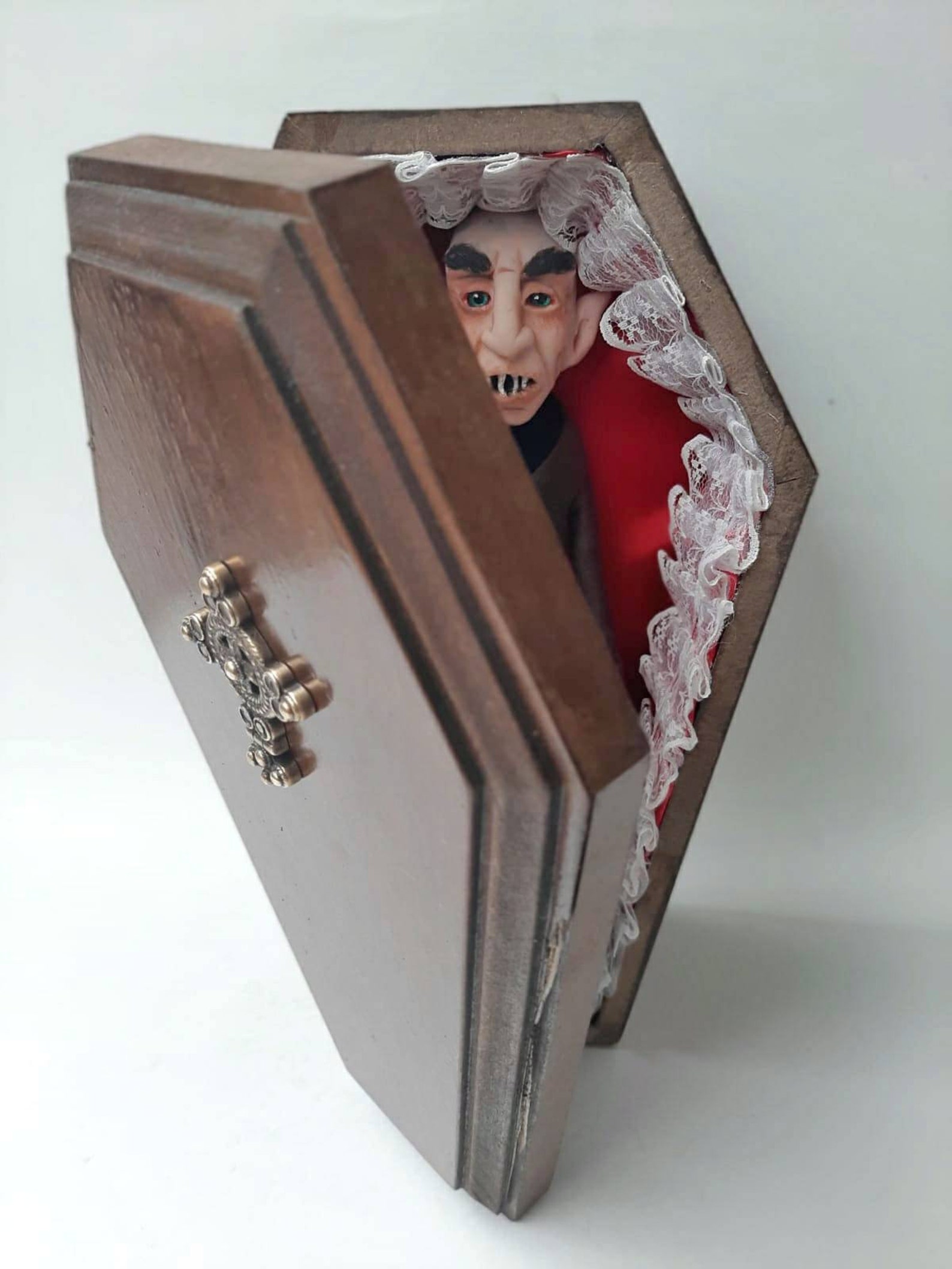 Nosferatu in Handmade Wooden Coffin Box One of a Kind Vampire | Etsy