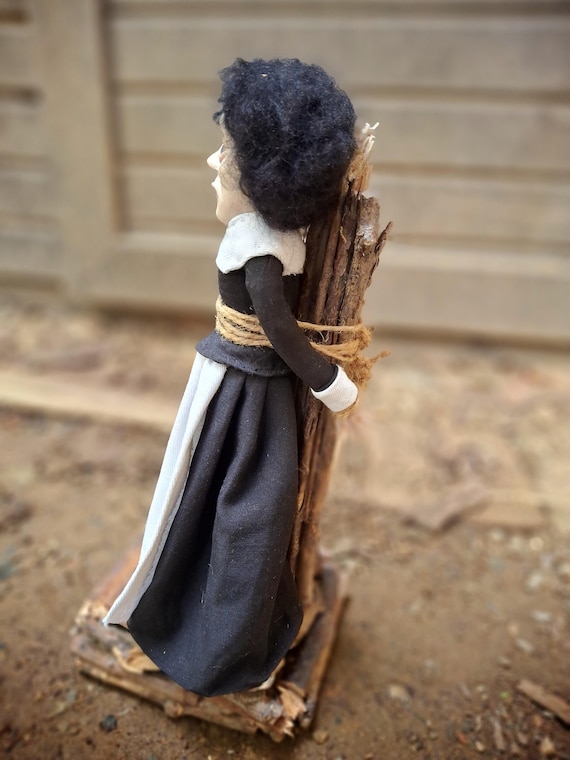 Salem Witch Art Doll | Handmade Witch Figurine | Unique Home Decor