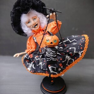 Witch Art Doll Halloween Decor Vintage Halloween Witchcraft - Etsy