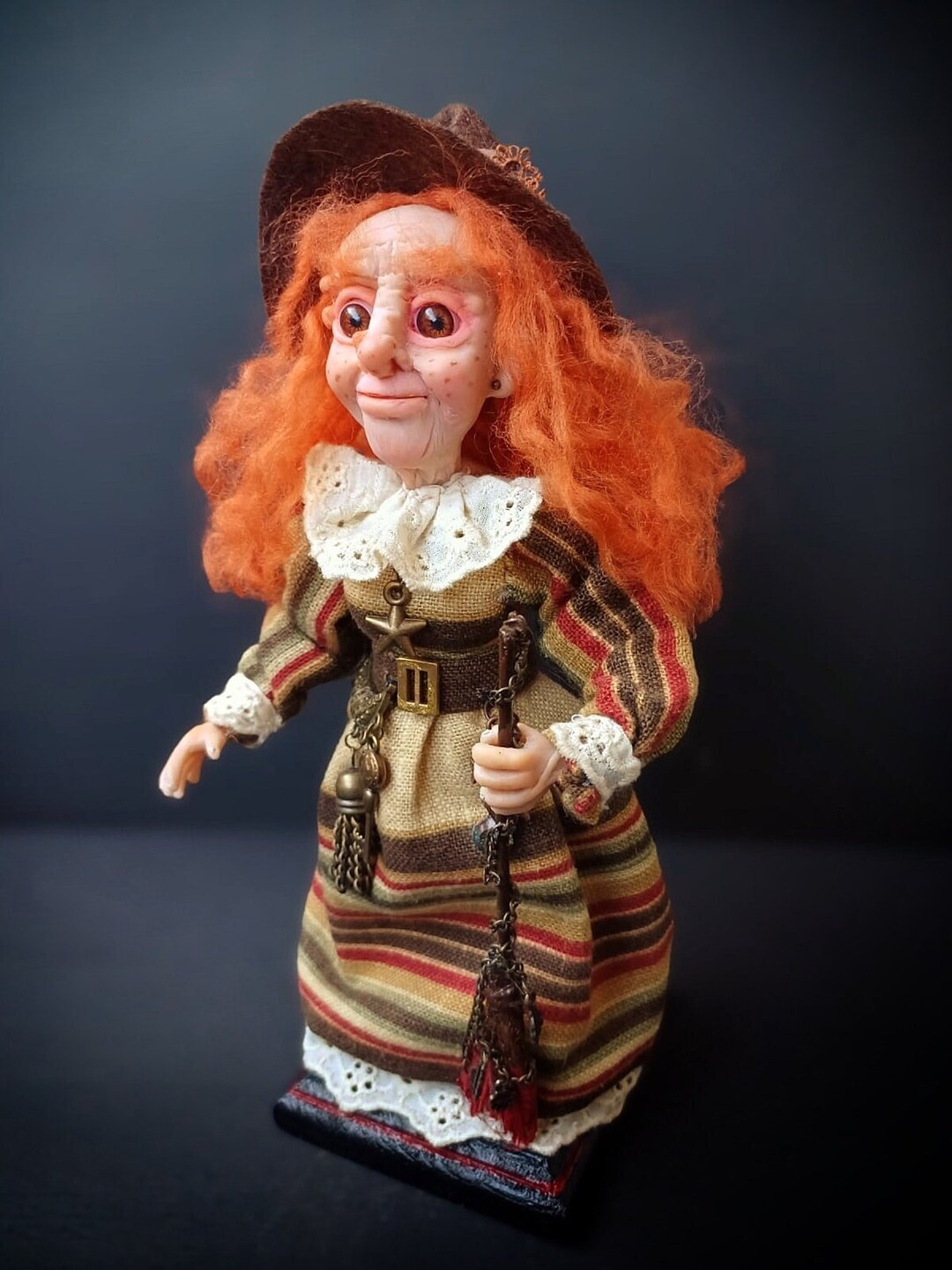 Halloween Witch Doll, Halloween Decor, Witch Figurine, Spooky Halloween Design, Witch Decor ...