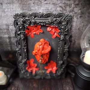 Gothic Anatomical Heart Art – Unique Valentine’s Gift, Dark Romantic Wall Decor