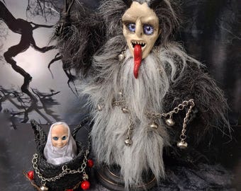 Handcrafted Krampus Figurine | Unique Holiday Decor