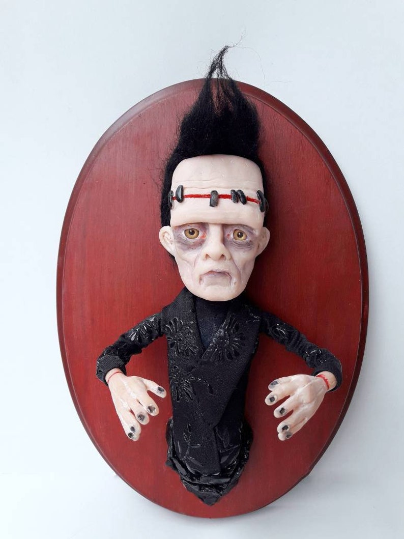 Ooak Polymer Clay Romantic Rockstar Frankenstein s Monster image 0