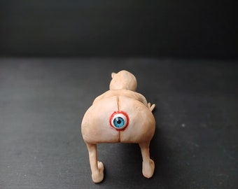 Shirime Yokai doll, Japanese Spirit Collectable Figurine, Japanese Folklore, Japan Demon, Eye ass, Japanese Art