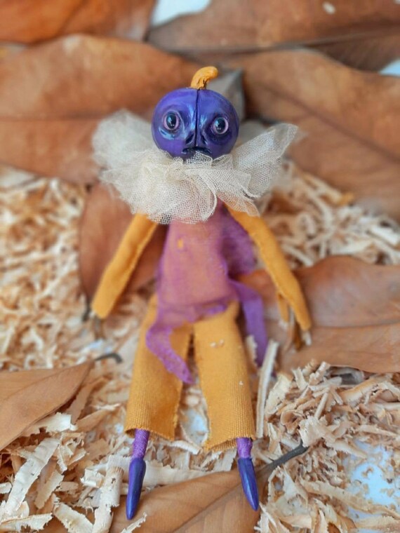 Lila Kürbis Kopf Halloween Puppen Herbst Dekor Etsy