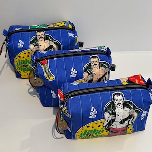 Large Upcycled Vintage WWF Wrestler Curtains Shaving Kit JAKE the SNAKE