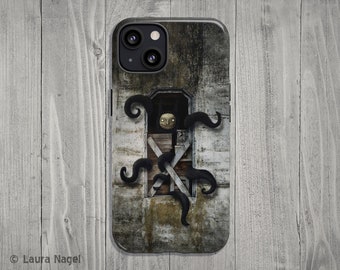Gothic octopus cat phone case goth decor dark surreal horror phone cases Halloween case